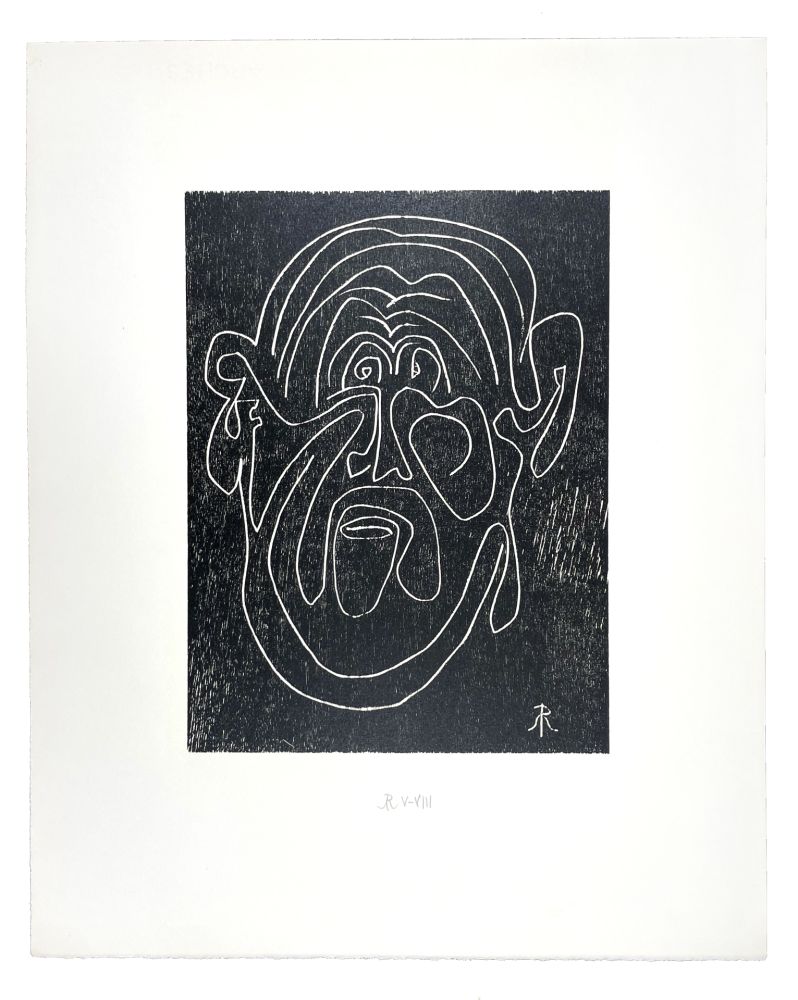 Holzschnitt Müller - VISAGE VIII (LUI) (a)