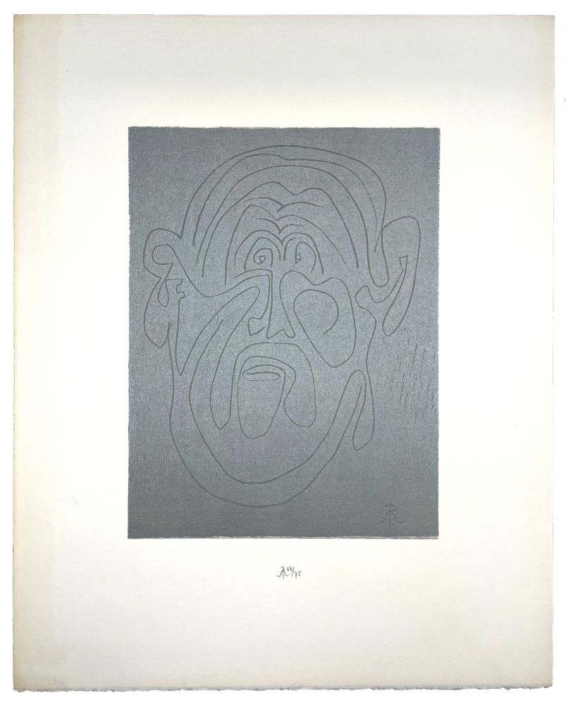 Holzschnitt Müller - VISAGE VIII (LUI) (b)