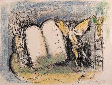Lithographie Chagall - Vision de Moïse, 1968