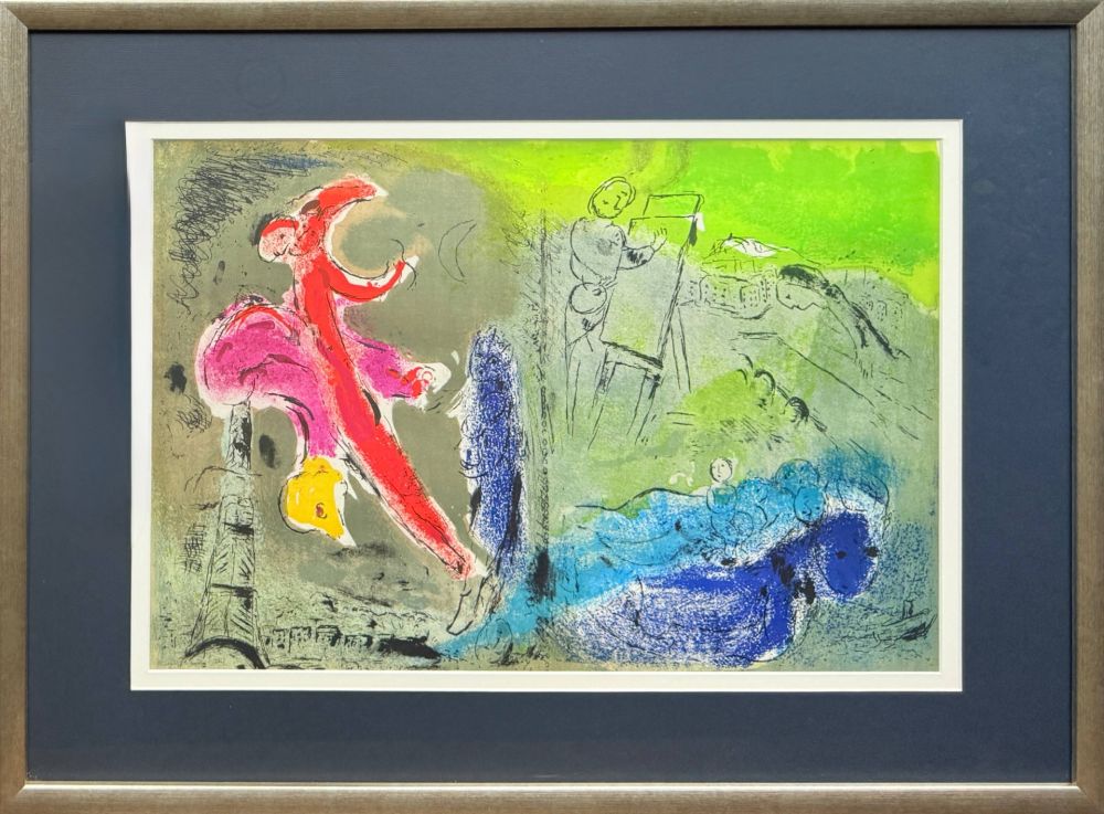 Lithographie Chagall - Vision de Paris