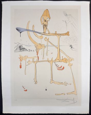 Stich Dali - Visions de Quevedo Paysage avec Squelette Landscape with Skeleton