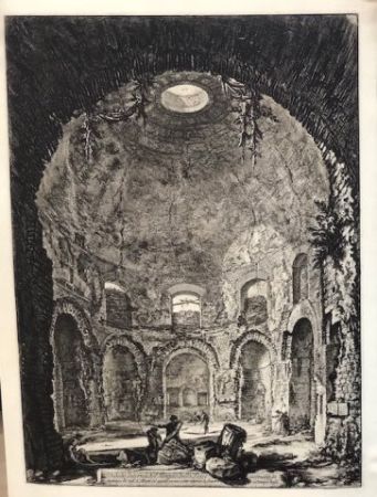Radierung Piranesi - Vista interior del templo della Tose