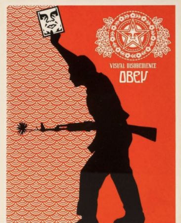 Siebdruck Fairey - Visual Disobedience