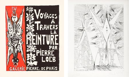 Radierung Lam - VOYAGE À TRAVERS LA PEINTURE. La première gravure de Wifredo Lam (numérotée et signée, 1946)