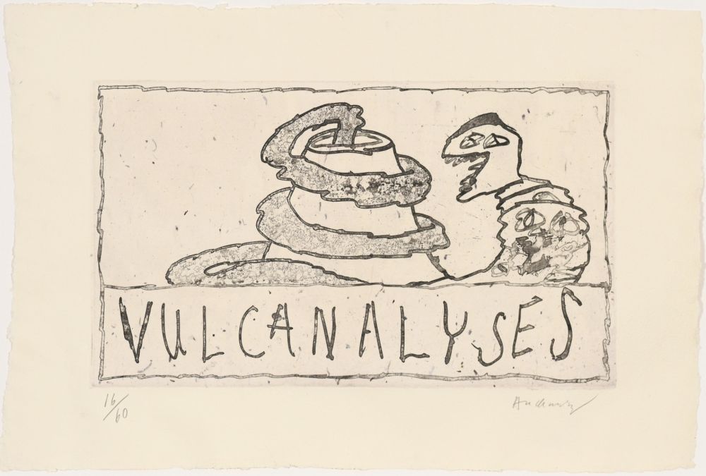 Radierung Alechinsky - Vulcanalyses 01