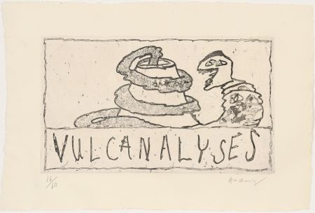Radierung Alechinsky - Vulcanalyses 01