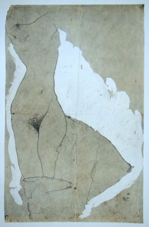 Siebdruck Schiele (After) - Weiblicher Torso