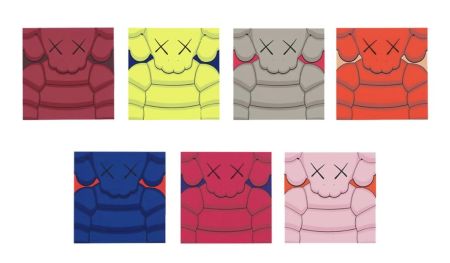 Siebdruck Kaws - What Party - set of 7