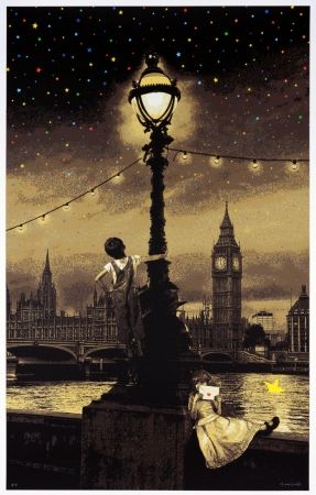 Siebdruck Roamcouch - When you wish upon a star - London (sepia edition)
