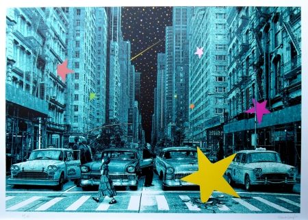 Siebdruck Roamcouch - When you wish upon a star NYC (green edition)