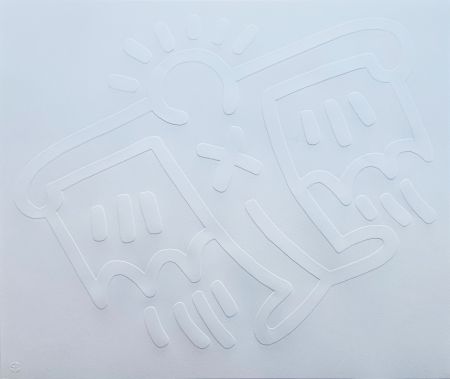 Siebdruck Haring - White Icons (D) - X-Man