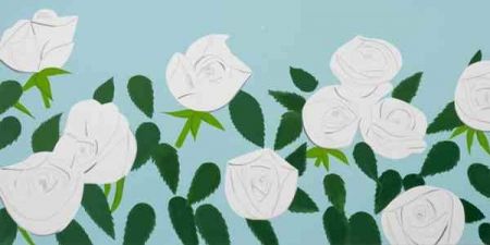 Siebdruck Katz - White Roses