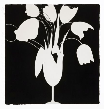 Siebdruck Sultan - White Tulips and Vase
