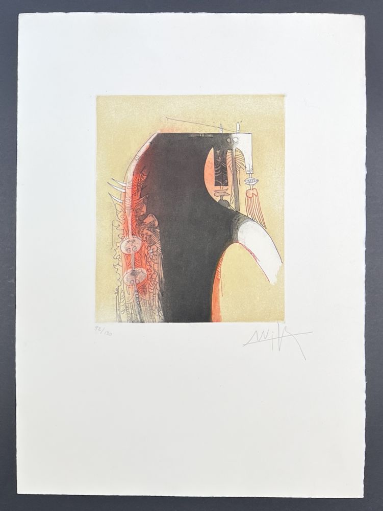 Stich Lam - Wifredo Lam (1902-1982) - Coloured etching and aquatint - 1966