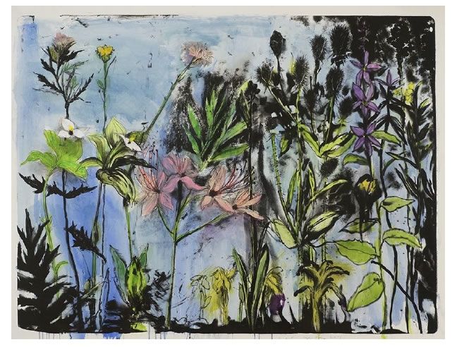 Lithographie Dine - Wildflowers in New York I