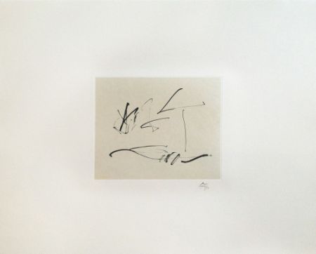 Lithographie Motherwell - Wind (from Octavio Paz suite)