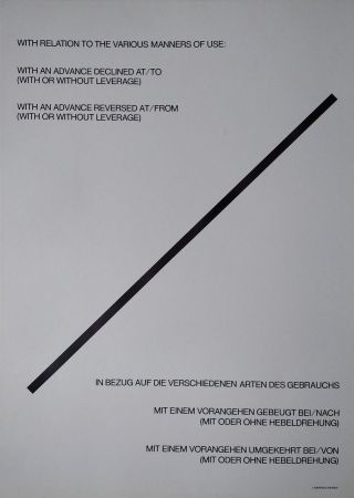 Lithographie Weiner - „With relation to the various manners of use: with an advance declined at/to (with or without leverage). With an advance reversed at/from (with or without leverage)