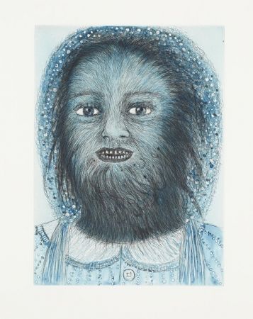 Radierung Und Aquatinta Smith - Wolf Girl, from the Blue Prints series