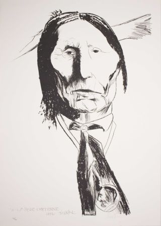 Lithographie Baskin - Wolf Robe Cheyenne