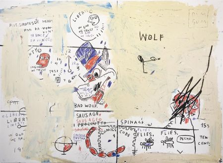 Siebdruck Basquiat - Wolf Sausage