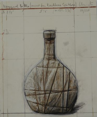 Multiple Christo - Wrapped bottle