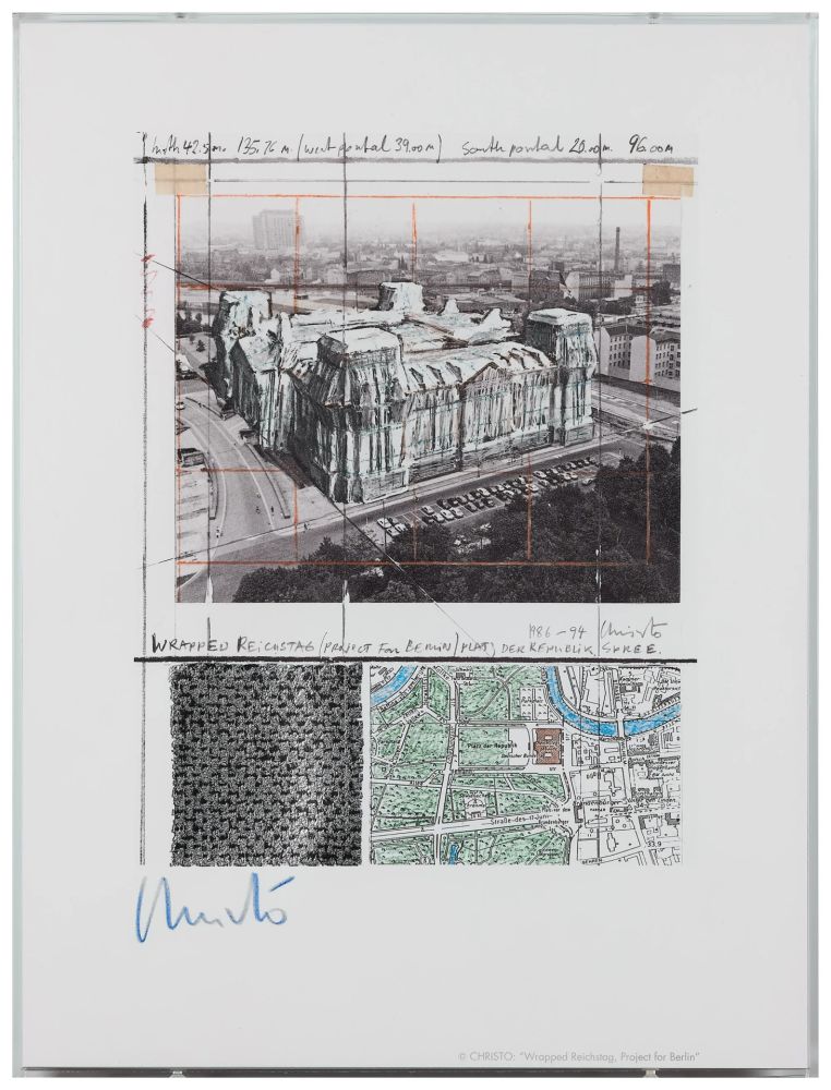 Lithographie Christo - Wrapped Reichstag 