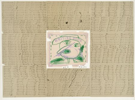 Lithographie Alechinsky - Writing book