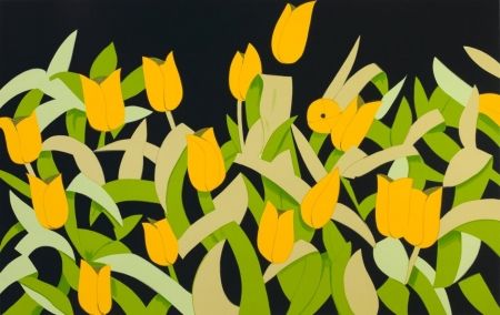Siebdruck Katz - Yellow Tulips