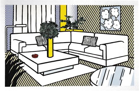 Siebdruck Lichtenstein - Yellow Vase, from Interior Series