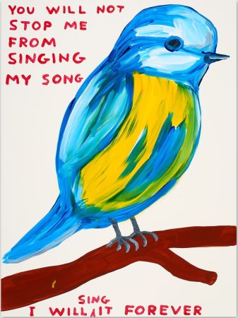 Siebdruck Shrigley - You Will Not Stop Me From Singing My Song