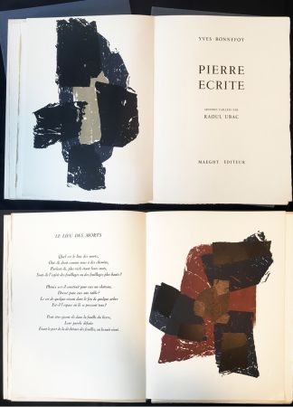 Illustriertes Buch Ubac - Yves BONNEFOY . PIERRE ÉCRITE. Ardoises taillées par Raoul Ubac