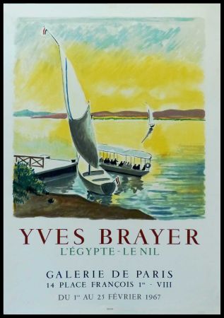 Plakat Brayer - YVES BRAYER - GALERIE DE PARIS, L'EGYPTE - LE NIL