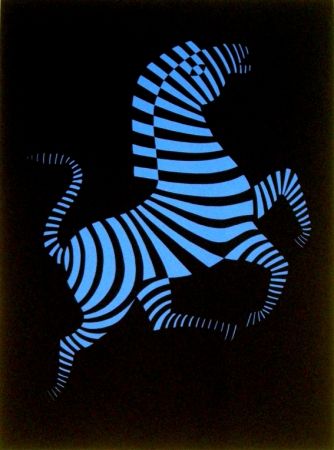 Siebdruck Vasarely - Zebra