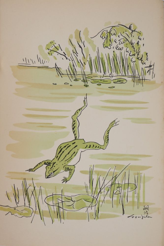 Stich Foujita - Zen, Grenouille au dessus d'un étang