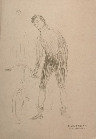 Lithographie Toulouse-Lautrec - Zimmerman et sa machine, 1895
