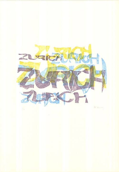 Lithographie Bury - Zurich