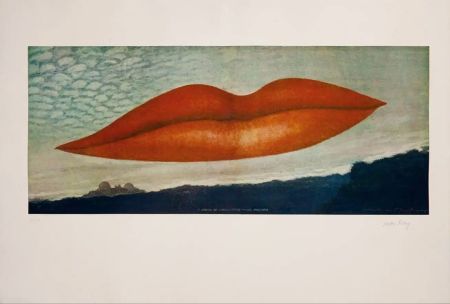 Lithographie Ray - À l’heure de l’observatoire – Les amoureux