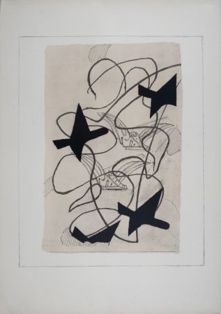 Lithographie Braque - Étude, 1971