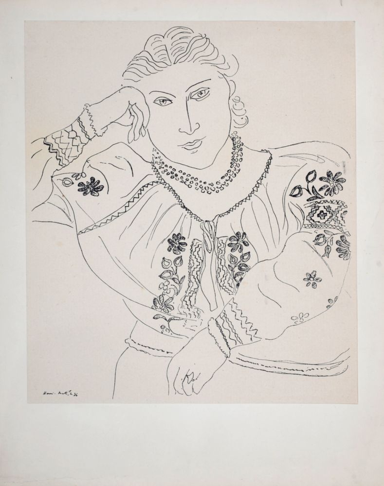 Lithographie Matisse (After) - Étude pour La Religieuse portugaise, 1936