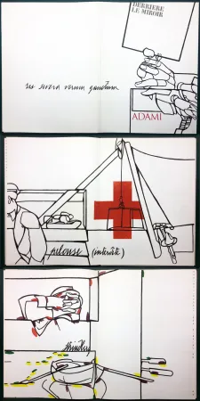 Illustriertes Buch Adami - ADAMI. Le voyage du dessin. DERRIÈRE LE MIROIR N° 214. Mai 1975.