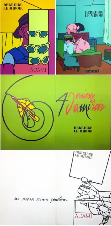 Illustriertes Buch Adami - DERRIÈRE LE MIROIR. ADAMI. Collection complète des 5 volumes de la revue consacrés à Valerio Adami (de 1970 à 1980).