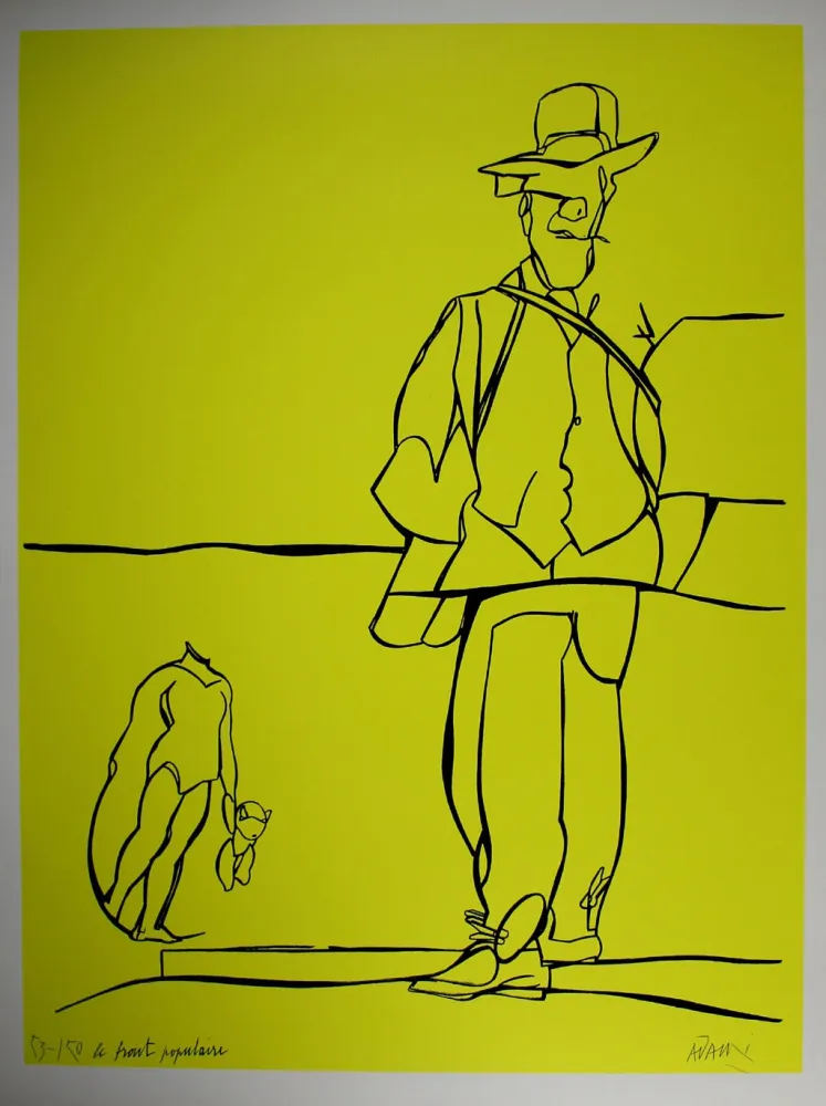 Lithographie Adami - Le front populaire