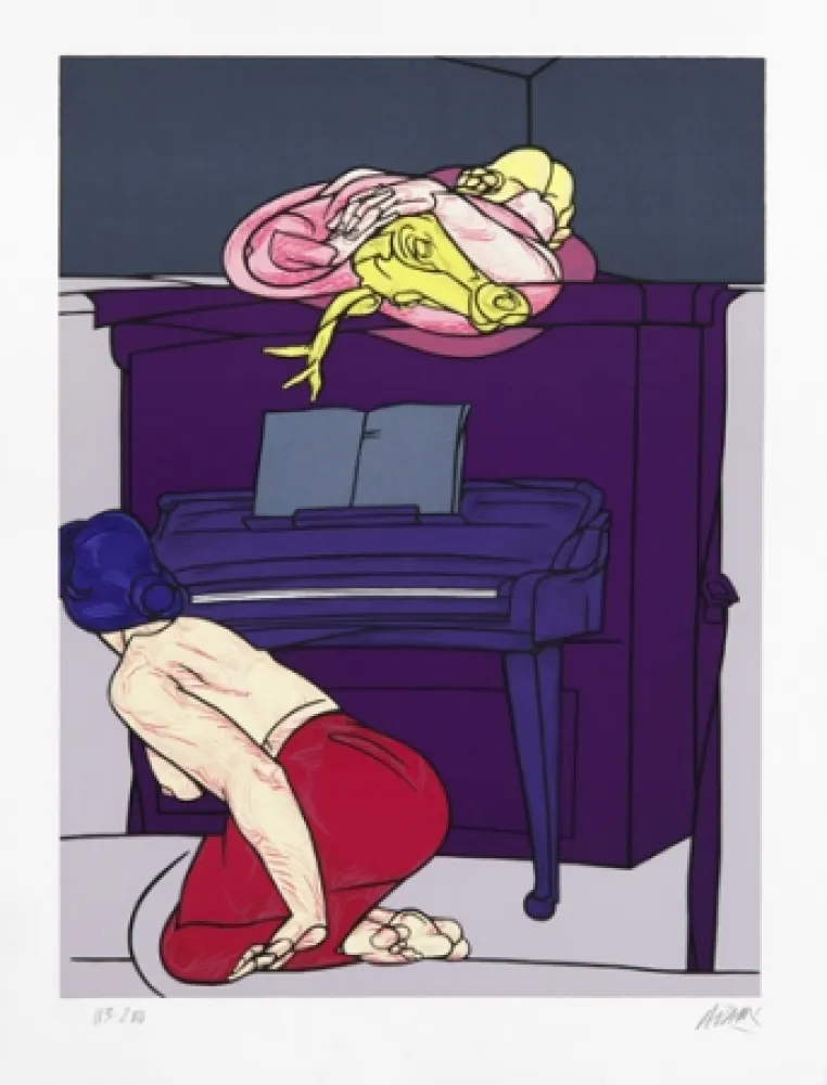 Siebdruck Adami - Medea/Biedermer Zimmer