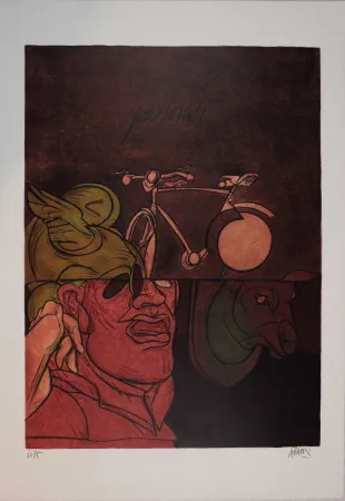 Lithographie Adami - Pastorale