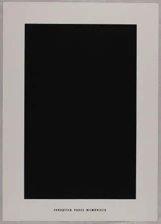 Siebdruck Agnetti - Forgotten pages memorised from 'Spazio perduto e spazio costruito' portfolio, Plate G
