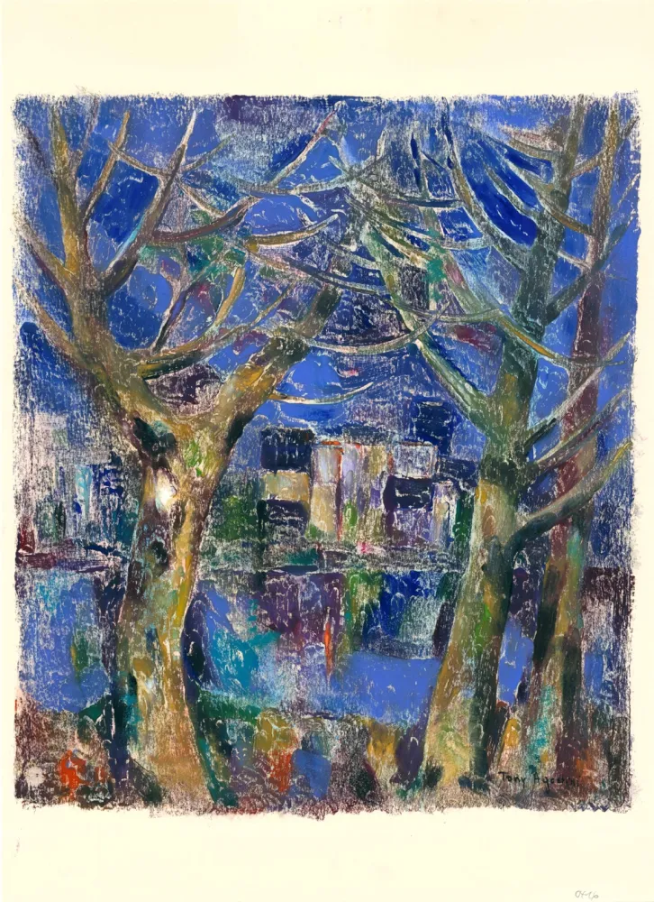 Monotypie Agostini  - Paysage