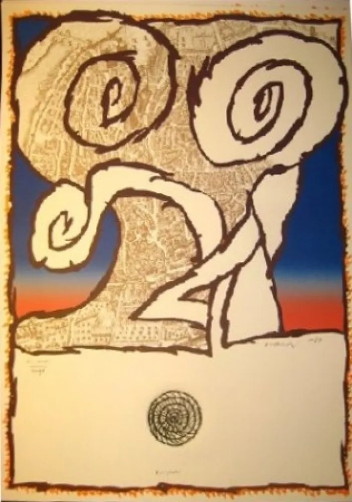 Radierung Alechinsky - Avignon