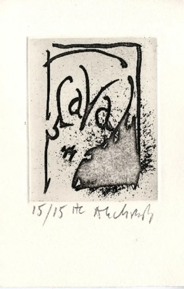 Radierung Und Aquatinta Alechinsky - Homere est morte