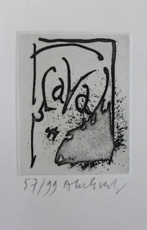 Radierung Und Aquatinta Alechinsky - Homere est morte