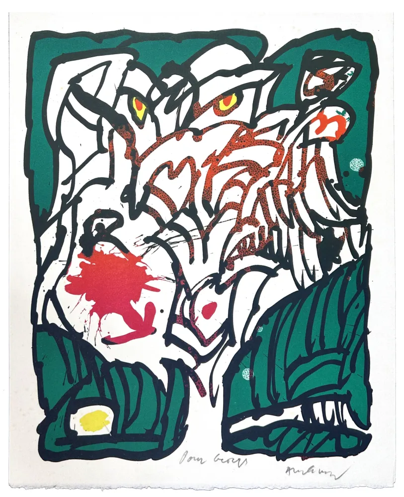 Lithographie Alechinsky - Hommage à Giorgio Soavi